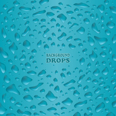 Vector azure background of drops