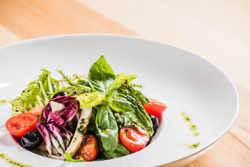 mexed salad with pesto