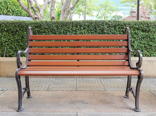 Bench in garden