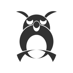 Owl monochrome silhouette.