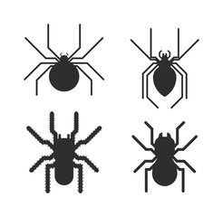 Obraz premium Vector poisonous spiders.