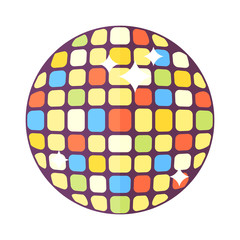 Disco ball vector illustration.