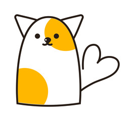 Cat cute vector illustration.