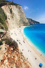 Fototapeta na wymiar Porto Katsiki beach on Lefkada island in Greece
