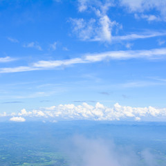 blue sky bright with white cloud background