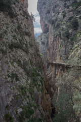 Fototapeta na wymiar Ruta del Caminito del Rey, en Málaga