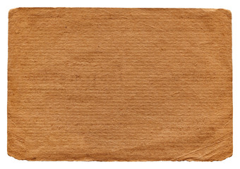 Vintage paper blank isolated on white background.