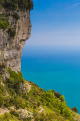 Beautiful views from path of the gods, Amalfi coast, Campagnia region, Italy