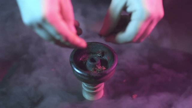 Hand filled into the chillum tobacco