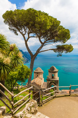 Fantastic view from Villa Rufolo, Ravello town, Amalfi coast, Campania region, Italy © jsk12