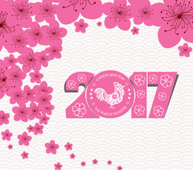 Chinese New Year 2017. Plum blossom background
