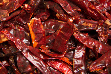 Dried red chilli peppers