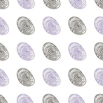 pattern fingerprints dactyloscopy Vector icon of human finger print