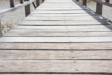 Fototapeta na wymiar closeup wooden bridge