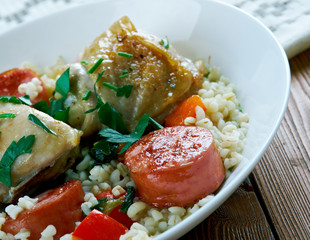 Chicken and chorizo rice pot