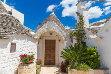 Fototapeta na wymiar Beautiful town of Alberobello with trulli houses, Apulia region, Southern Italy