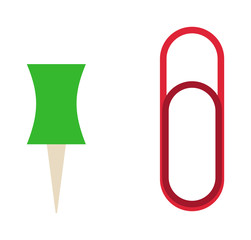 Paper clip office supply vector