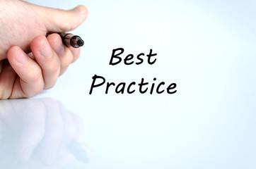 Best practice text concept