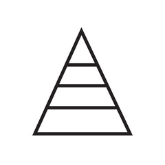 Triangle pyramid vector line illustration, icon, symbol, poster,