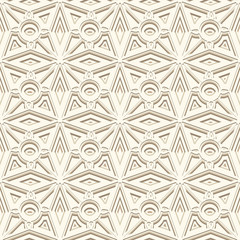 White ornamental background, seamless pattern