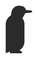 Bird black silhouette vector illustration.