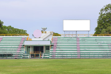 Empty white digital billboard screen for advertising in sport st
