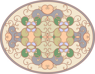 Vector design elements in a traditional Oriental style.