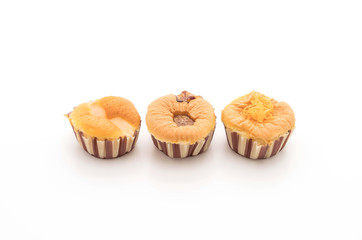 vanilla cup cake with fruit on top
