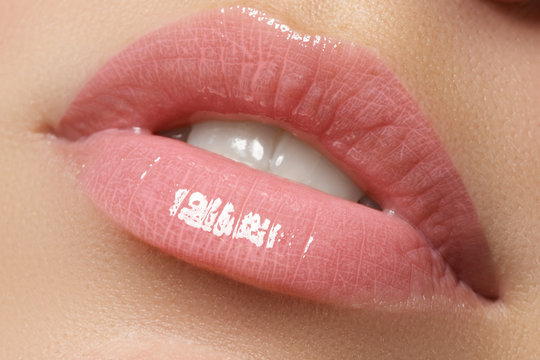 Fototapeta Professional make-up. Lipgloss. Lipstick    