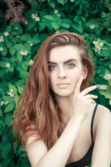Naklejka premium portrait of a beautiful young female model