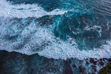 Ocean waves top view