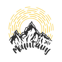 Mounitains color emblem