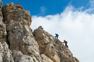 at the way on the top - climbing am hiking