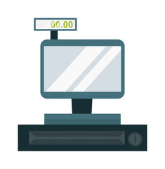 Store cash register vector illustration.