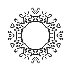 Black luxury monogram template vector