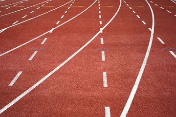 Running track on the stadium / Running track