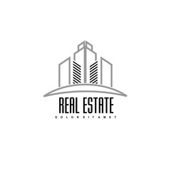 Fototapeta premium Logo template real estate, apartment, condo, house, rental, business.