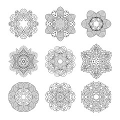 Mandalas collection. Decorative element.