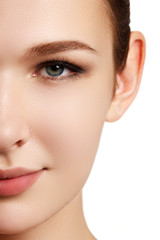 Fototapeta premium Beauty portrait. Beautiful spa woman. Perfect fresh skin. Pure beauty