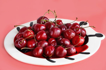 Full plate of cherries