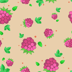 pattern of raspberries