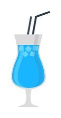 Cocktail glass vector illustration.