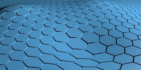 Digital hexagons background