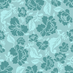 Floral seamless pattern. Vintage ornament of rose. Retro texture