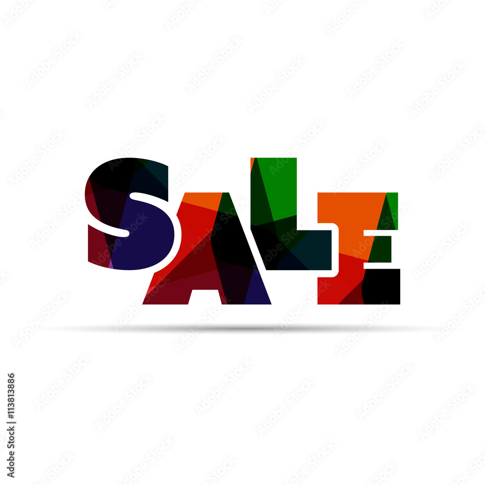 Poster sale word label banner. web icon, button or message for web site design, presentation or application