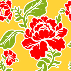 Russian traditional floral pattern. National ornament Khokhloma.