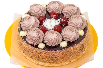 Cake with cherries