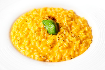 Risotto with saffron and vegetable ice-cream © Kondor83