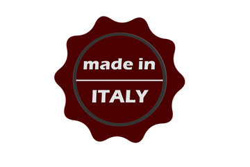 made in italy seal on white background.stamp.round.round seal.