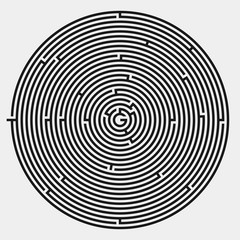 Round Labyrinth. Vector Illustration